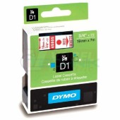 DYMO S0720850 45805 páska plastová 19mm, červená na bílém