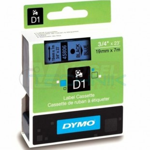 DYMO S0720860 45806 páska plastová 19mm, černá na modrém