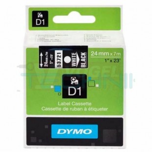 DYMO S0721010 53711 páska plastová 24mm, bílá na černém