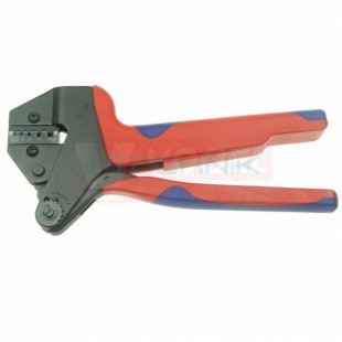 LK1-D0256 Lisovací kleště na dutinky s izolací a bez izolace, pro průřezy 0,25-6 mm2, tvar lisu kosočtverec, dle UL, paralelní lisování, délka kleští 210mm
