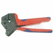 LK1-D0256 Lisovací kleště na dutinky s izolací a bez izolace, pro průřezy 0,25-6 mm2, tvar lisu kosočtverec, dle UL, paralelní lisování, délka kleští 210mm