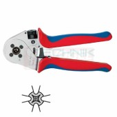 LS 0,14-6 975265 KNIPEX Lisovací kleště na soustružené kontakty, pro průřezy 0,14-6mm2 bez locatoru (LK-LK6), tvar slisu čtyřtrnový, délka kleští 230mm