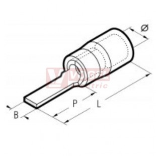 KI  1,5-12 Kolík izolovaný průřez 0,5-1,5mm2 / délka 12mm