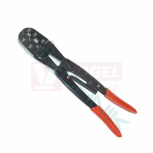 LK-D 1050 E Lisovací kleště na dutinky s izolací i bez izolace pro průřezy 10-50 mm2, tvar lisu U, economy, délka kleští 330mm