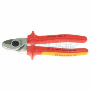 9516165 KNIPEX Nůžky do 1000V na Al a Cu vodiče do průměru 16mm/50mm2, dvoukomponentní rukojeti, délka 170mm (PN 16/1000)