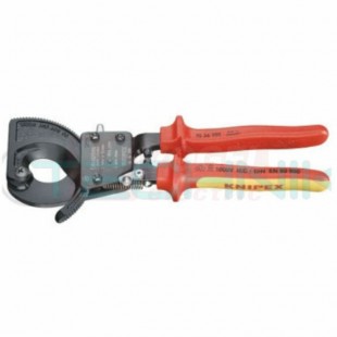 9536250 KNIPEX Ráčnové nůžky na AL a CU kabely do průměru 32mm/240mm2, izolované do 1000V (RN 32 KN/1000)