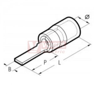 KI  1,5-10/PC Kolík izolovaný PC průřez 0,5-1,5mm2 / délka 10mm