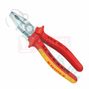 0306160KNIPEX Kleště kombinované do 1000V, chromované, dvoukompomentní rukojeti, délka 160mm