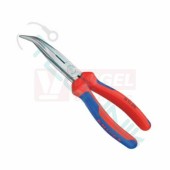 2622200 KNIPEX Kleště půlkulaté dlouhé zahnuté se štípáním, dvoukoponentní rukojetí, délka 200mm