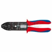 9721215B KNIPEX Lisovací kleště na konektory bez izolace, pro průřezy 0,5-2,5mm2/šíře 6,3mm, (KLAUKE K60)