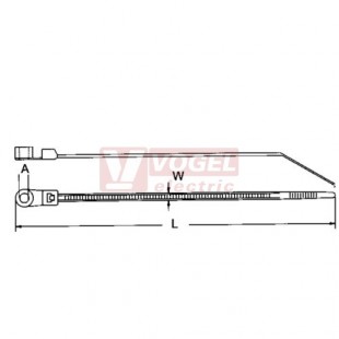 VPSO 2,5x110 Vázací páska přírodní 2,5x110mm s otvorem