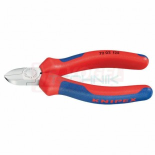 7202125 KNIPEX Kleště štípací stranové na plasty bez fazety, délka 125mm