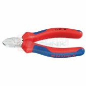 7202125 KNIPEX Kleště štípací stranové na plasty bez fazety, délka 125mm