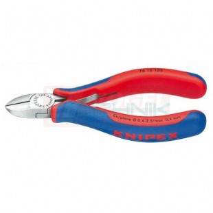 7612125 KNIPEX Kleště štípací malé s fazetou pro elektroniku, dvoukomponentní rukojeti, délka 125mm