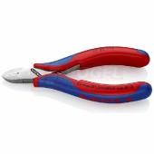 7722115 KNIPEX Kleště štípací malé bez fazety, dvoukomponentní rukojeti, délka 115mm