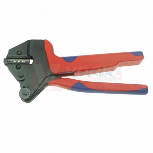 LK1-ON 02525 Lisovací kleště na oka, spojky, konektory bez izolace, pro průřezy 0,25-2,5mm2, tvar slisu U, paralelní lisování, délka kleští 210mm