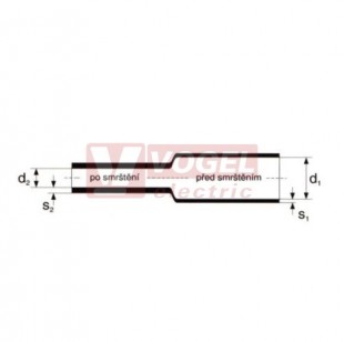 IAKT    4/1 TR Smršťovací trubice 4:1, tenkostěnná s lepidlem, 4,0/1,0mm, transparentní (1ks=délka 1,22m)