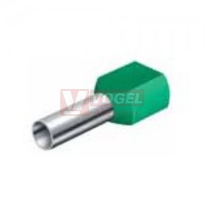 DID 16-16   Dutinka dvojitá zelená, průřez 2x16mm2 / délka 16mm