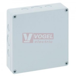 PS 1818-13f-m Plastová krabice TK 182x180x137mm, víko šedé, předlisy, IP66, RAL7035, polystyrol