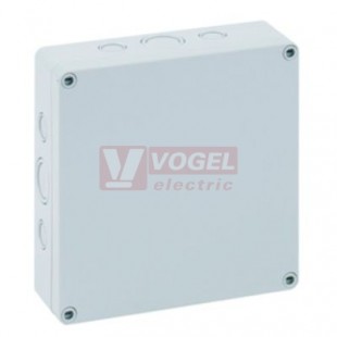 PS 1818-13f-o Plastová krabice TK 182x180x137mm, víko šedé, bez předlisů, IP66, RAL7035, polystyrol