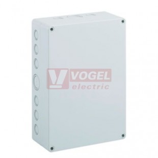 PC 2518-6f-m Plastová krabice TK 254x180x63mm, víko šedé, předlisy, IP66, RAL7035, polystyrol