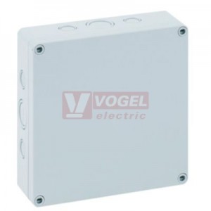 PC 1818-6f-m Plastová krabice TK 182x180x63mm, víko šedé, předlisy M, IP66, RAL7035, polykarbonát