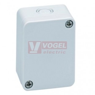 PC 75-4-tm Plastová krabice TK 65x50x35mm, víko průh, bez předlisů, IP66, RAL7035, polykarbonát