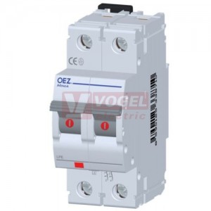 Jistič 2P  10A C 6kA LPE-10C-2 Minia