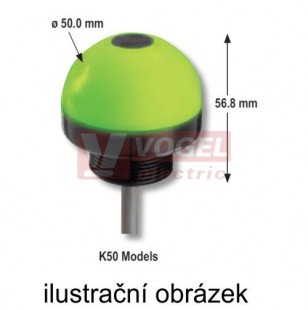 K50-LGRA1Y-PQ EZ-light K50L, světelná signalizace, barvy ZE, RU, ŽL se zvuk.signálem (stálý tón), 18-30V DC, zapojení PNP, rozměr pr.50xv68mm, mon.závit M30x1,5mm, připojení M12/5pin, IP50 [3078515]