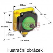 K80-LGRY-BWP-Q8 EZ light K80F, světelná signalizace, barva ZE, RU, ŽL, MO, BÍ 18-30V DC, tělo žluté, plochá montáž, zapojení PNP, rozměr d107,6xv80,9xš66,7mm, připojení M12/5pin, IP67 [3077524]