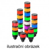 TL50-WGYB-A-Q světelný sloup TL50, barva BÍ, ZE, ŽL, MO + akus.signalizace, 18-30V DC, 24V AC, mont.závit M30x1,5mm, rozměr pr.50xv241,5mm, IP50, připojení M12/8pin [3010759]