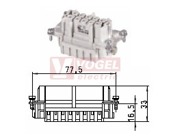 Konektor  16pin Z 16A/500V (70.500.1653.0) pružinový