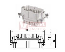 Konektor  16pin V 16A/500V (70.510.1653.0) pružinový