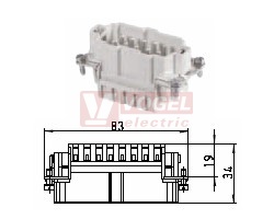 Konektor  16pin V 16A/500V (70.510.1653.0) pružinový