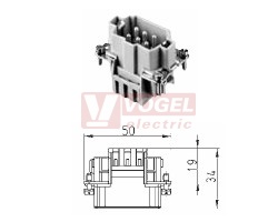 Konektor   6pin V 16A/500V (70.510.0653.0) pružinový