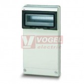 Rozvodnice zásuvková 12M IP65 (ABB 13206) nástěnná, průhl.dvířka, rozměr švh 275x570x140mm, RAL7035 - VÝROBA UKONČENA bez náhrady