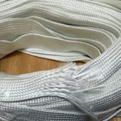 Hadička iz. typ 400  průměr 10mm pletená dutinka bílá ze sklohedvábí do 450°C