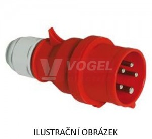 Vidlice 5P  32A 400V IP44 6h (2148) Quick-Connect, bezšroubové svorky