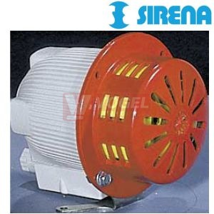 Siréna motorová MCL110DA, MINI CELERE 110VAC/DC/0,45A, IP43, 102dB, provoz on:1min, off:10min, zvuk lineární