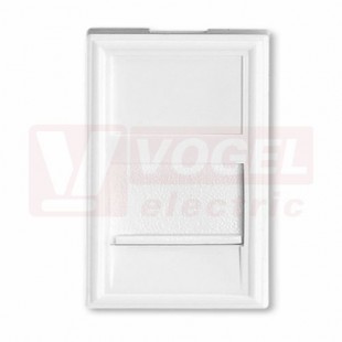 136811-1 Modul zásuvkový 22,5x45 mm, pro 1x RJ45, se záclonkou, bílá (RAL 9010)