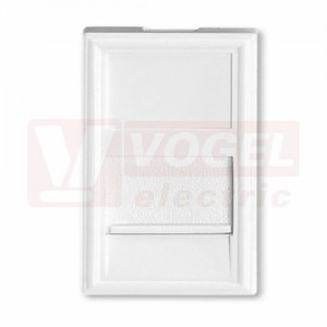 136811-1 Modul zásuvkový 22,5x45 mm, pro 1x RJ45, se záclonkou, bílá (RAL 9010)