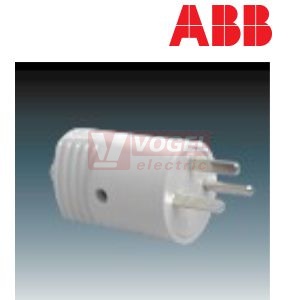 5538N-C01701 S Vidlice s plochými kontakty s přímým vývodem, 10A/250VAC/DC, vzor C, šedá, max 2,5mm2