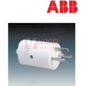 5538N-C01703 B Vidlice s plochými kontakty s přímým vývodem, 10A/250VAC/DC, vzor C2, bílá, max 2,5mm2