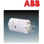 5538N-C01704 B Vidlice s plochými kontakty s přímým vývodem, 10A/440VAC, vzor D, bílá, max 2,5mm2