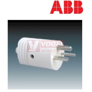 5538N-C01705 B Vidlice s plochými kontakty s přímým vývodem, 10A/48VAC/DC, vzor K, bílá, max 2,5mm2