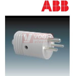 5538N-C01705 S Vidlice s plochými kontakty s přímým vývodem, 10A/48VAC/DC, vzor K, šedá, max 2,5mm2