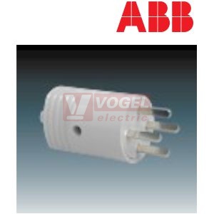 5538N-C01706 S Vidlice s plochými kontakty s přímým vývodem, 10A/48 V AC, vzor L, šedá, max 2,5mm2