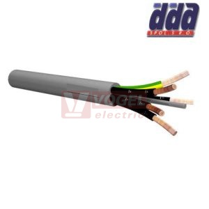 YY-JZ  5x10,00 kabel flexibilní PVC šedý, číslované žíly se ZŽ
