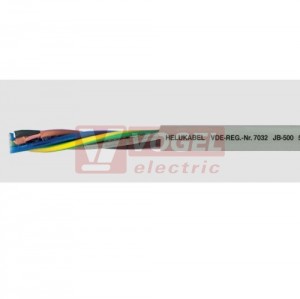 JB-500  3G  0,75mm2 kabel flexibilní 300/500V, PVC šedý, barevné žíly se ze/žl (11027)