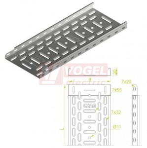 Žlab perf šxv  80x 60 KPJ80H60/3   š 80xv 60mm, tl.1,0mm (160608) Výroba ukončena